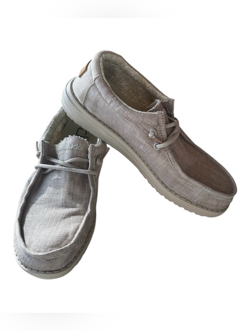 Hey Dude Wally Youth Slip On Shoes Tan Size Y5 37